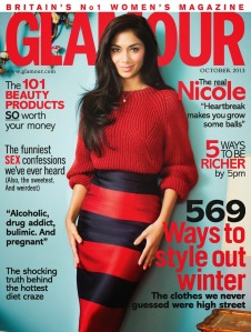 Nicole Scherzinge-Glamour Magazine (October 2013)